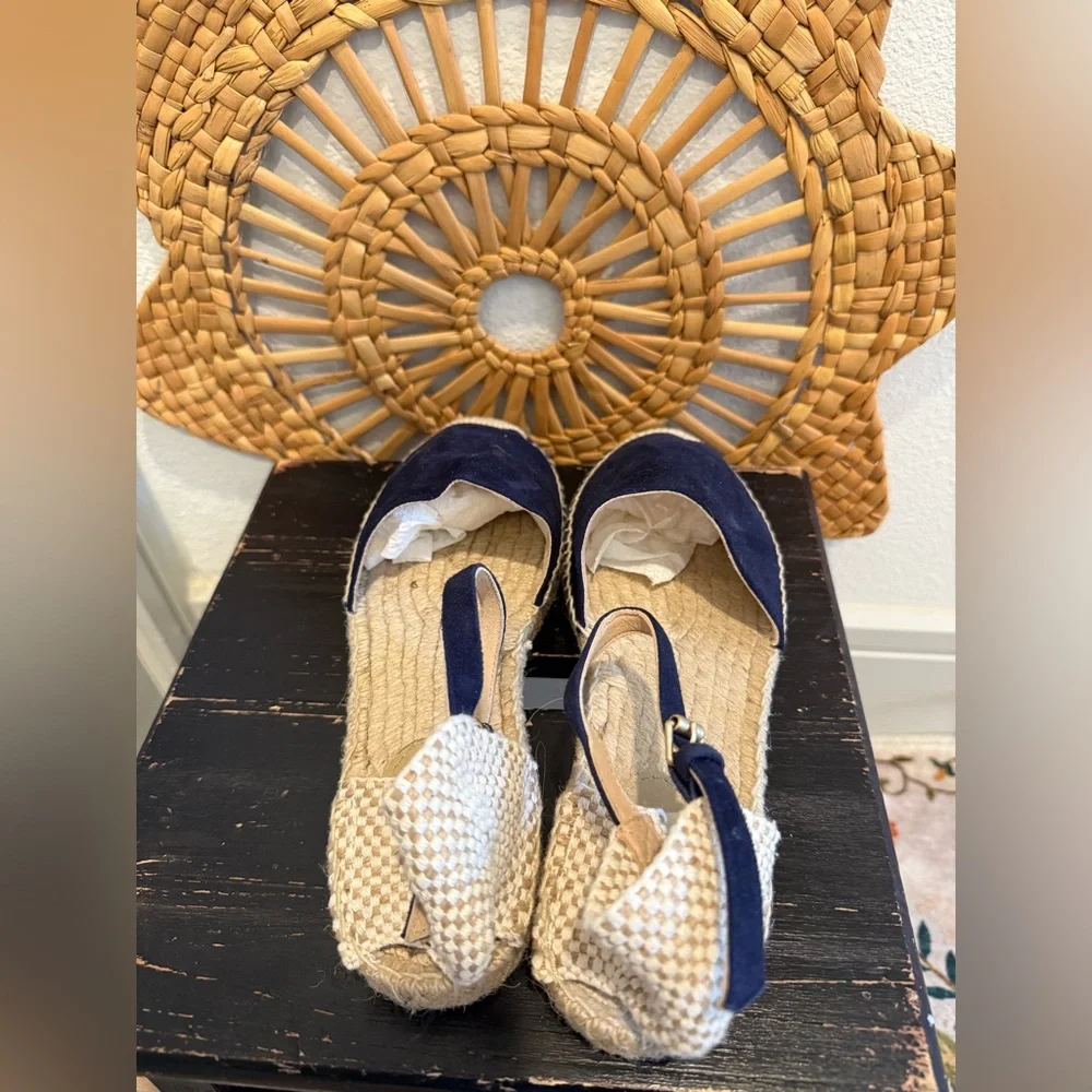 Boden Peggy Navy Espadrille Sandals 37